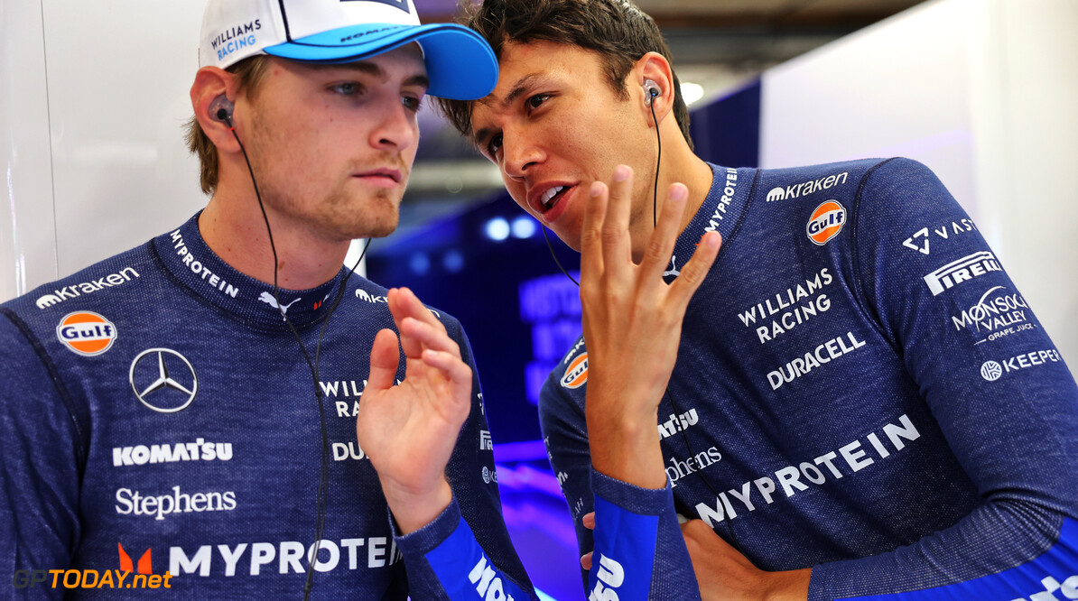 Formula One World Championship
(L to R): Logan Sargeant (USA) Williams Racing and team mate Alexander Albon (THA) Williams Racing.

23.08.2024. Formula 1 World Championship, Rd 15, Dutch Grand Prix, Zandvoort, Netherlands, Practice Day.

- www.xpbimages.com, EMail: requests@xpbimages.com (C) Copyright: Batchelor / XPB Images
Motor Racing - Formula One World Championship - Dutch Grand Prix - Practice Day - Zandvoort, Netherlands
XPB Images
Zandvoort
Netherlands

Formel1 Formel F1 Formula 1 Formula1 GP Grand Prix one Circuit Z