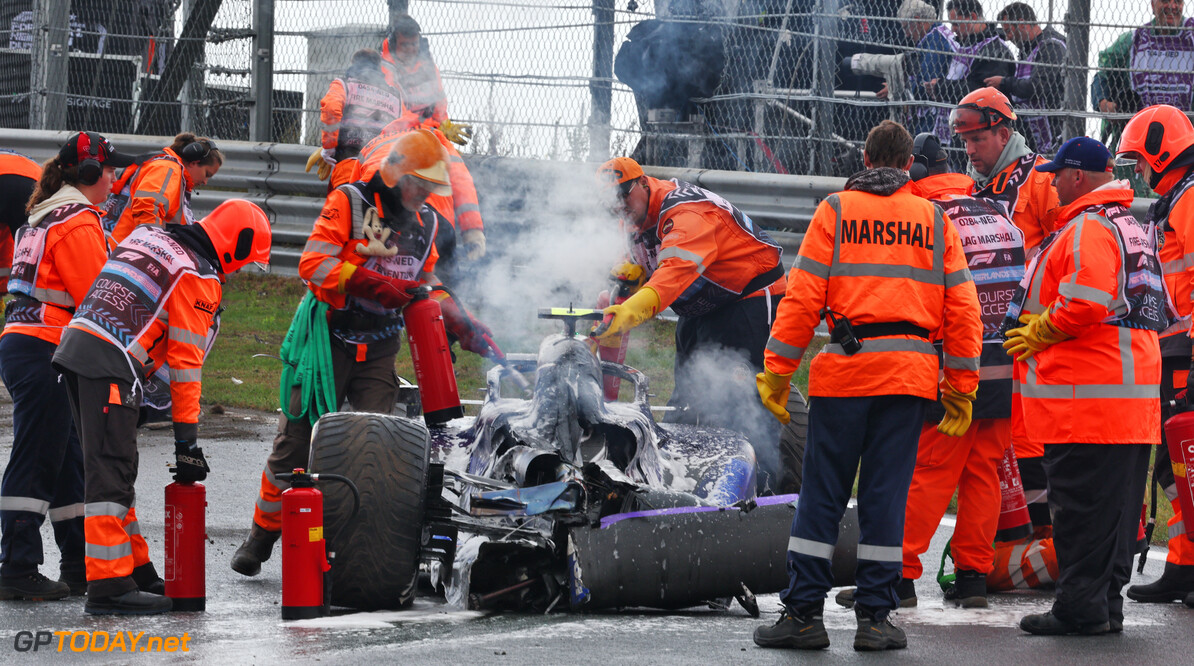 Formula One World Championship
Marshals on the circuit after Logan Sargeant (USA) Williams Racing FW46 crashed in the third practice session.

24.08.2024. Formula 1 World Championship, Rd 15, Dutch Grand Prix, Zandvoort, Netherlands, Qualifying Day.

 - www.xpbimages.com, EMail: requests@xpbimages.com (C) Copyright: Coates / XPB Images
Motor Racing - Formula One World Championship - Dutch Grand Prix - Qualifying Day - Zandvoort, Netherlands
XPB Images
Zandvoort
Netherlands

Formel1 Formel F1 Formula 1 Formula1 GP Grand Prix one Circuit Z