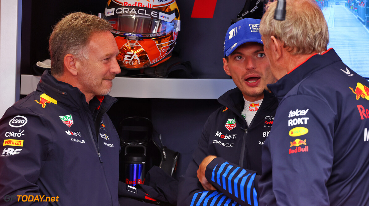 Formula One World Championship
(L to R): Christian Horner (GBR) Red Bull Racing Team Principal with Max Verstappen (NLD) Red Bull Racing and Dr Helmut Marko (AUT) Red Bull Motorsport Consultant.

24.08.2024. Formula 1 World Championship, Rd 15, Dutch Grand Prix, Zandvoort, Netherlands, Qualifying Day.

 - www.xpbimages.com, EMail: requests@xpbimages.com (C) Copyright: Coates / XPB Images
Motor Racing - Formula One World Championship - Dutch Grand Prix - Qualifying Day - Zandvoort, Netherlands
XPB Images
Zandvoort
Netherlands

Formel1 Formel F1 Formula 1 Formula1 GP Grand Prix one Circuit Z