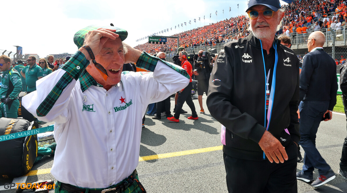 Formula One World Championship
Flavio Briatore (ITA) Alpine F1 Team Executive Advisor with Jackie Stewart (GBR) on the grid.

25.08.2024. Formula 1 World Championship, Rd 15, Dutch Grand Prix, Zandvoort, Netherlands, Race Day.

- www.xpbimages.com, EMail: requests@xpbimages.com (C) Copyright: Batchelor / XPB Images
Motor Racing - Formula One World Championship - Dutch Grand Prix - Race Day - Zandvoort, Netherlands
XPB Images
Zandvoort
Netherlands

Formel1 Formel F1 Formula 1 Formula1 GP Grand Prix one Circuit Z