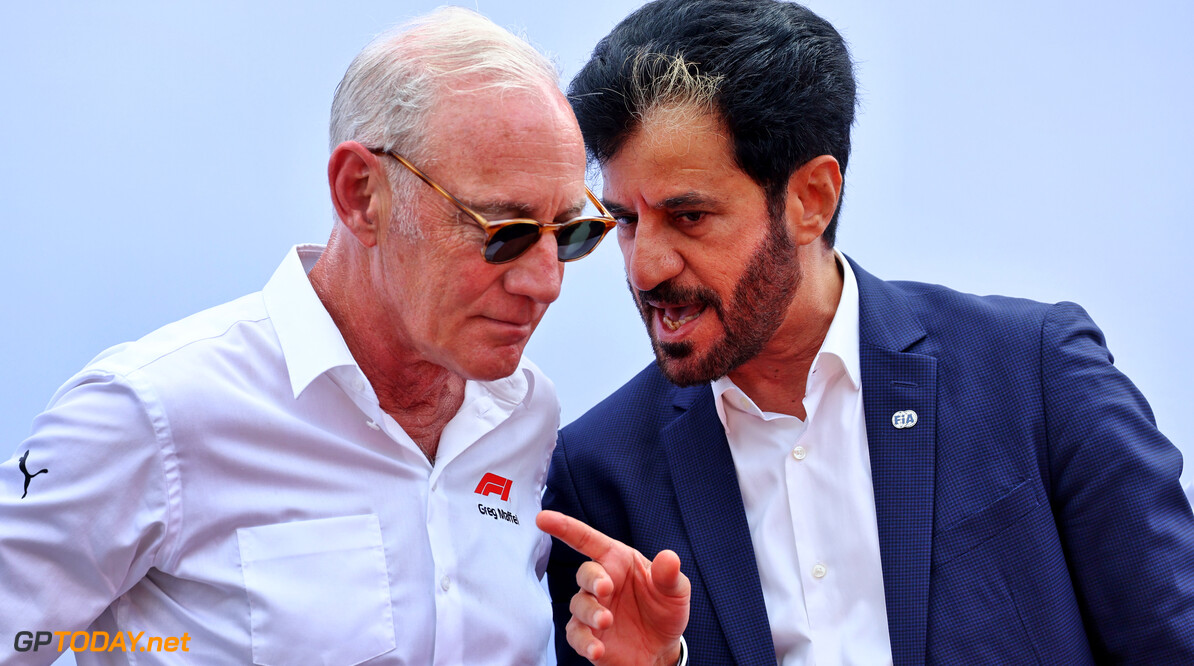 Formula One World Championship
(L to R): Greg Maffei (USA) Liberty Media Corporation President and Chief Executive Officer with Mohammed Bin Sulayem (UAE) FIA President.

31.08.2024. Formula 1 World Championship, Rd 16, Italian Grand Prix, Monza, Italy, Qualifying Day.

- www.xpbimages.com, EMail: requests@xpbimages.com (C) Copyright: Batchelor / XPB Images
Motor Racing - Formula One World Championship - Italian Grand Prix - Qualifying Day - Monza, Italy
XPB Images
Monza
Italy

Formel1 Formel F1 Formula 1 Formula1 GP Grand Prix one Italy Ita