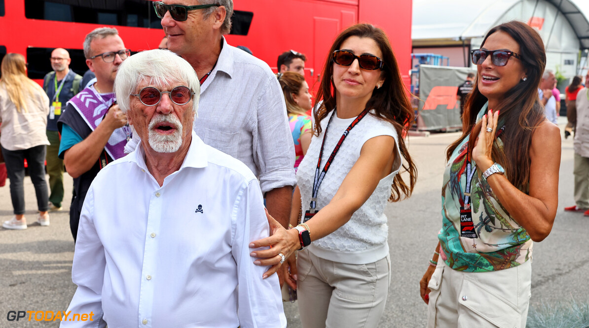 Formula One World Championship
(L to R): Bernie Ecclestone (GBR) with Gerhard Berger (AUT); Fabiana Flosi (BRA); and Silvia Domenicali (ITA).

31.08.2024. Formula 1 World Championship, Rd 16, Italian Grand Prix, Monza, Italy, Qualifying Day.

- www.xpbimages.com, EMail: requests@xpbimages.com (C) Copyright: Batchelor / XPB Images
Motor Racing - Formula One World Championship - Italian Grand Prix - Qualifying Day - Monza, Italy
XPB Images
Monza
Italy

Formel1 Formel F1 Formula 1 Formula1 GP Grand Prix one Italy Ita