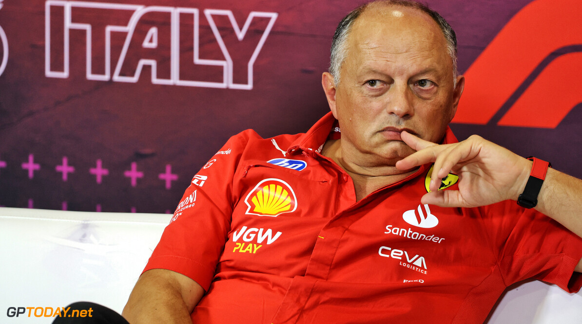 Formula One World Championship
Frederic Vasseur (FRA) Ferrari Team Principal in the FIA Press Conference.

30.08.2024. Formula 1 World Championship, Rd 16, Italian Grand Prix, Monza, Italy, Practice Day.

- www.xpbimages.com, EMail: requests@xpbimages.com (C) Copyright: Bearne / XPB Images
Motor Racing - Formula One World Championship - Italian Grand Prix - Practice Day - Monza, Italy
XPB Images
Monza
Italy

Formel1 Formel F1 Formula 1 Formula1 GP Grand Prix one Italy Ita