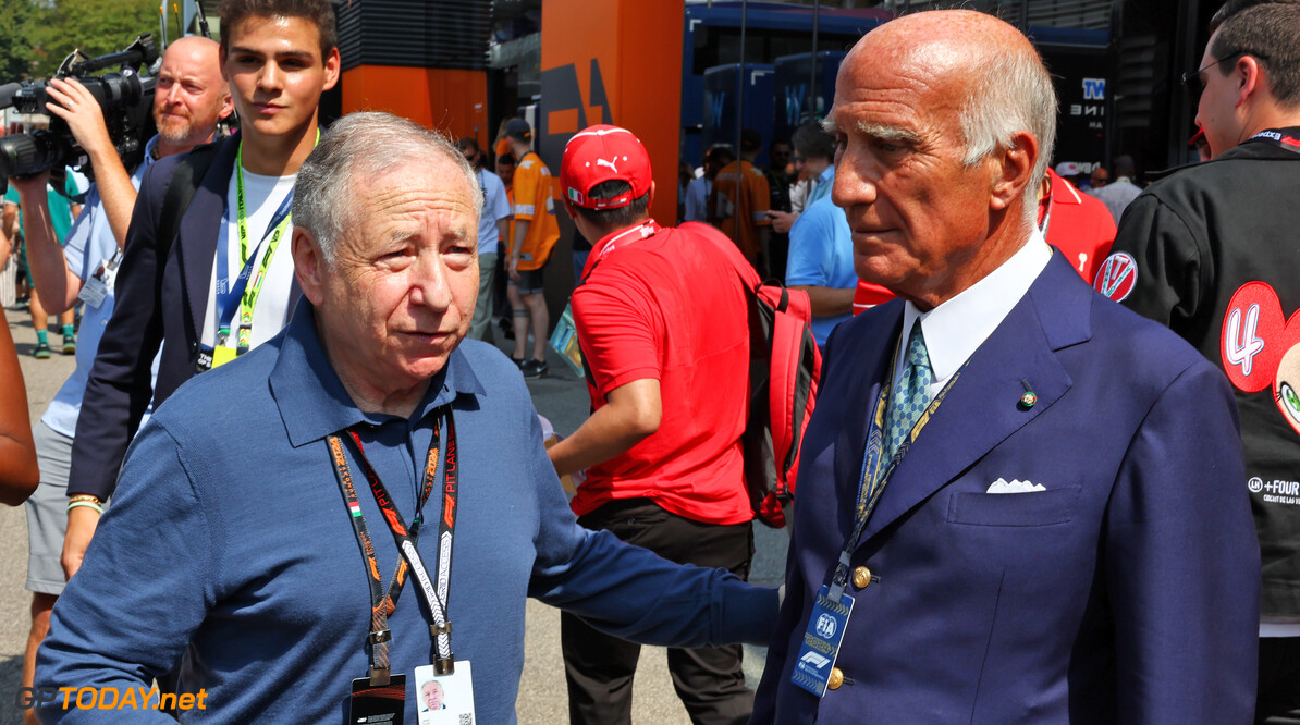 Formula One World Championship
(L to R): Jean Todt (FRA) FIA President with Dr. Angelo Sticchi Damiani (ITA) Aci Csai President.

01.09.2024. Formula 1 World Championship, Rd 16, Italian Grand Prix, Monza, Italy, Race Day.

- www.xpbimages.com, EMail: requests@xpbimages.com (C) Copyright: Batchelor / XPB Images
Motor Racing - Formula One World Championship - Italian Grand Prix - Race Day - Monza, Italy
XPB Images
Monza
Italy

Formel1 Formel F1 Formula 1 Formula1 GP Grand Prix Italy Italian