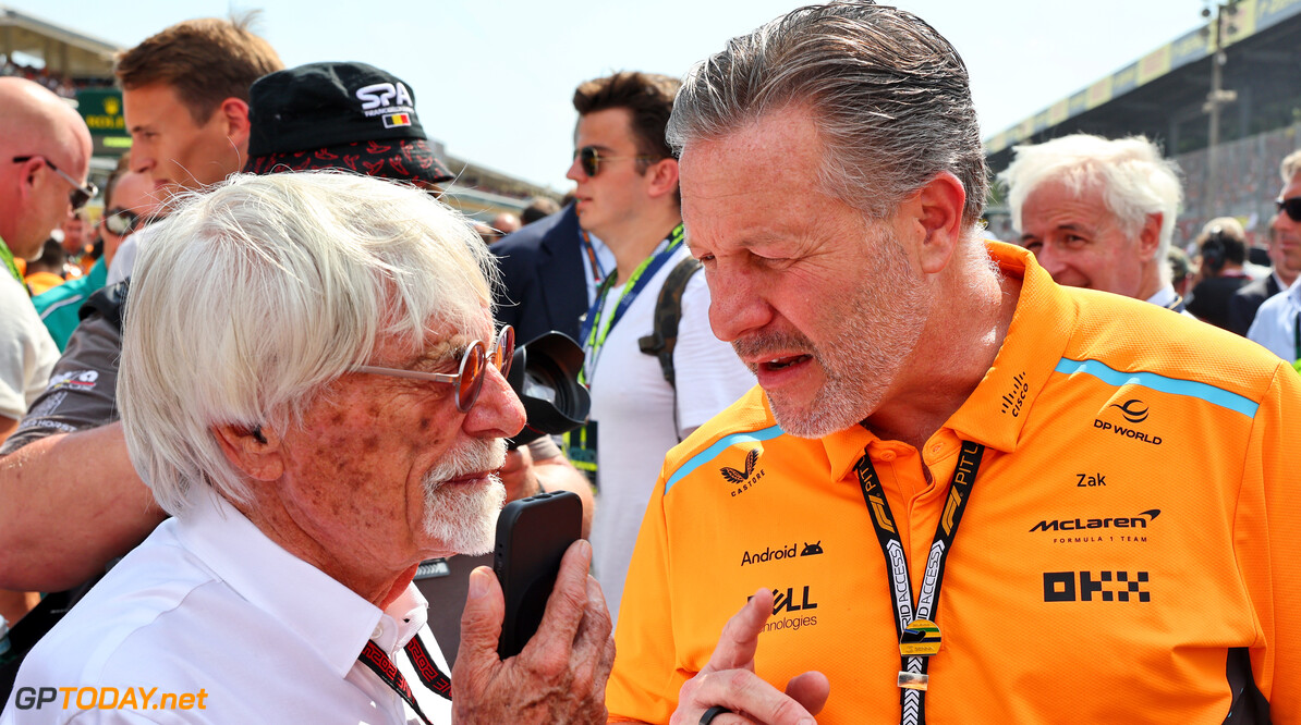 Formula One World Championship
(L to R): Bernie Ecclestone (GBR) with Zak Brown (USA) McLaren Executive Director on the grid.

01.09.2024. Formula 1 World Championship, Rd 16, Italian Grand Prix, Monza, Italy, Race Day.

- www.xpbimages.com, EMail: requests@xpbimages.com (C) Copyright: Batchelor / XPB Images
Motor Racing - Formula One World Championship - Italian Grand Prix - Race Day - Monza, Italy
XPB Images
Monza
Italy

Formel1 Formel F1 Formula 1 Formula1 GP Grand Prix Italy Italian