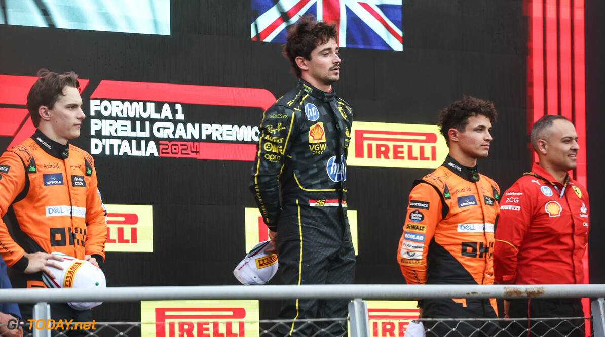 Formula One World Championship
Diego Ioverno (ITA) Ferrari Sporting Director  and Charles Leclerc (FRA), Scuderia Ferrari Lando Norris (GBR), McLaren F1 Team Oscar Piastri (AUS), McLaren 
01.09.2024. Formula 1 World Championship, Rd 16, Italian Grand Prix, Monza, Italy, Race Day.
- www.xpbimages.com, EMail: requests@xpbimages.com (C) Copyright: Charniaux / XPB Images
Motor Racing - Formula One World Championship - Italian Grand Prix - Race Day - Monza, Italy
XPB Images
Monza
Italy

Formel1 Formel F1 Formula 1 Formula1 GP Grand Prix Italy Italian