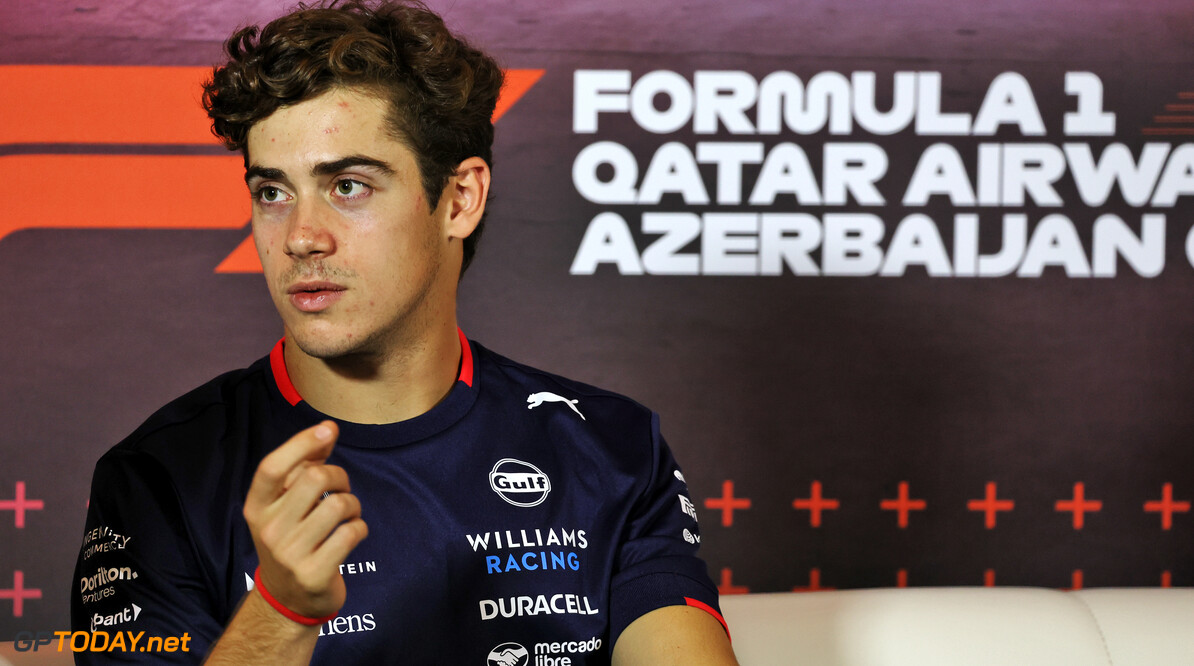 Formula One World Championship
Franco Colapinto (ARG) Williams Racing in the FIA Press Conference.

12.09.2024. Formula 1 World Championship, Rd 17, Azerbaijan Grand Prix, Baku Street Circuit, Azerbaijan, Preparation Day.

- www.xpbimages.com, EMail: requests@xpbimages.com (C) Copyright: Bearne / XPB Images
Motor Racing - Formula One World Championship - Azerbaijan Grand Prix - Preparation Day - Baku, Azerbaijan
XPB Images
Baku
Azerbaijan

Formel1 Formel F1 Formula 1 Formula1 GP Grand Prix one Thursday