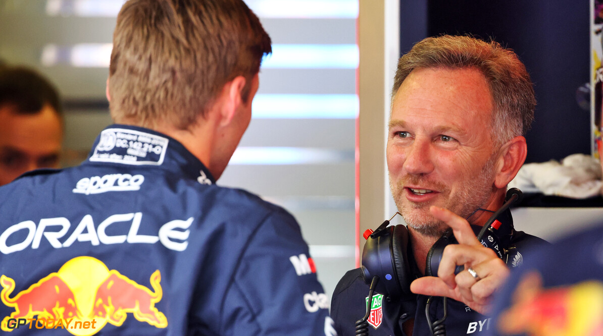 Formula One World Championship
Christian Horner (GBR) Red Bull Racing Team Principal with Max Verstappen (NLD) Red Bull Racing.

13.09.2024. Formula 1 World Championship, Rd 17, Azerbaijan Grand Prix, Baku Street Circuit, Azerbaijan, Practice Day.

- www.xpbimages.com, EMail: requests@xpbimages.com (C) Copyright: Batchelor / XPB Images
Motor Racing - Formula One World Championship - Azerbaijan Grand Prix - Practice Day - Baku, Azerbaijan
XPB Images
Baku
Azerbaijan

Formel1 Formel F1 Formula 1 Formula1 GP Grand Prix one Circuit B