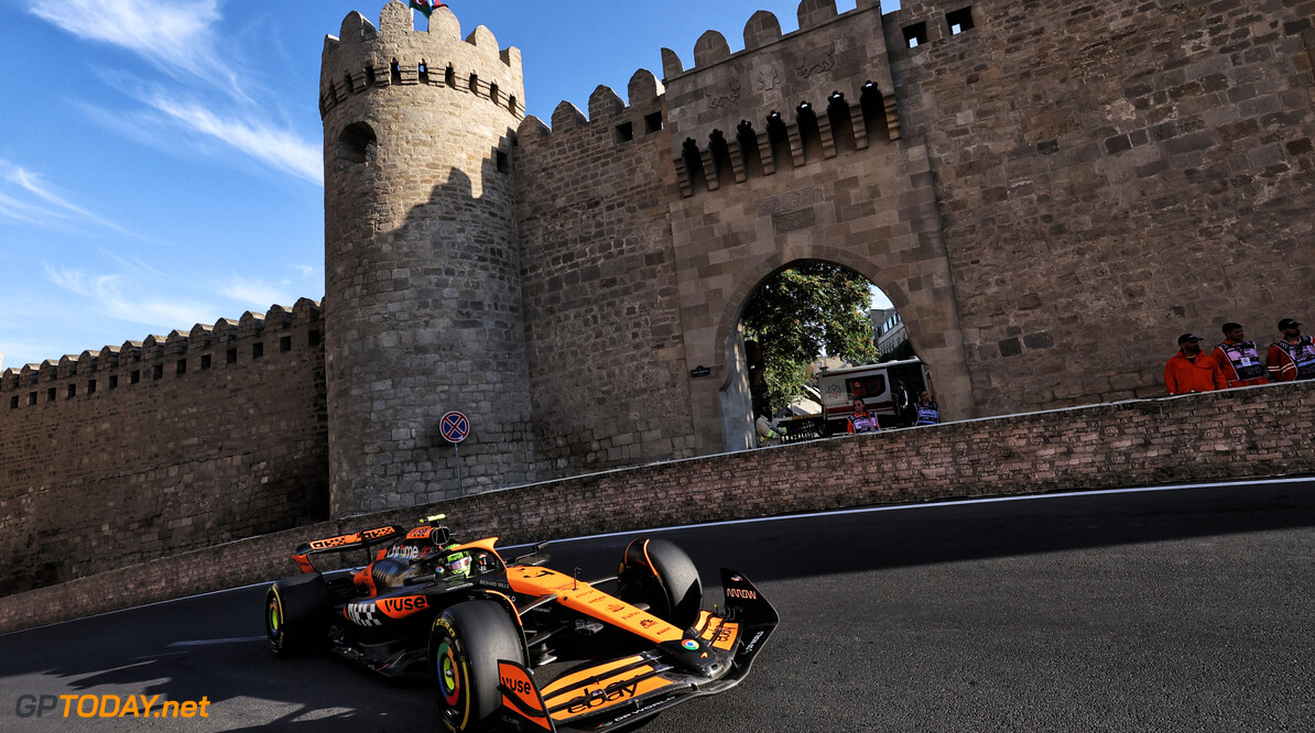 Formula One World Championship
Lando Norris (GBR) McLaren MCL38.

13.09.2024. Formula 1 World Championship, Rd 17, Azerbaijan Grand Prix, Baku Street Circuit, Azerbaijan, Practice Day.

- www.xpbimages.com, EMail: requests@xpbimages.com (C) Copyright: Bearne / XPB Images
Motor Racing - Formula One World Championship - Azerbaijan Grand Prix - Practice Day - Baku, Azerbaijan
XPB Images
Baku
Azerbaijan

Formel1 Formel F1 Formula 1 Formula1 GP Grand Prix one Circuit B