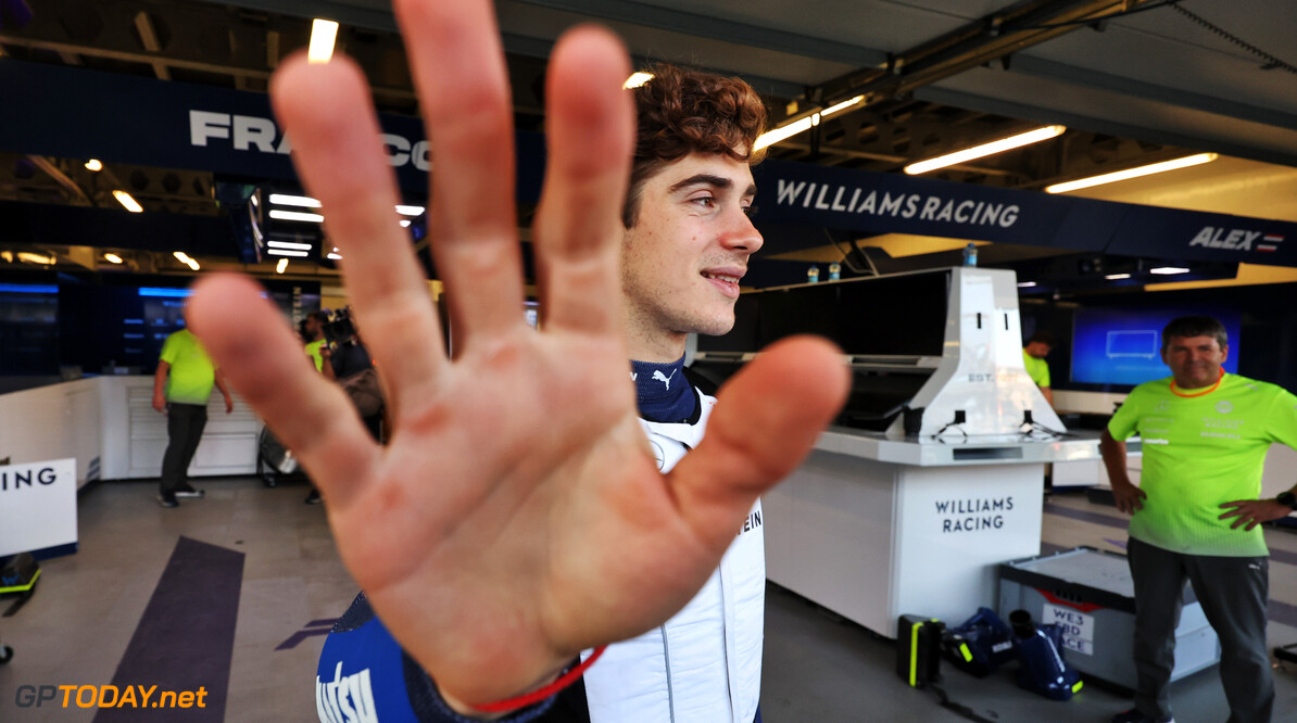 Formula One World Championship
Franco Colapinto (ARG) Williams Racing celebrates his first F1 points finish with the team.

15.09.2024. Formula 1 World Championship, Rd 17, Azerbaijan Grand Prix, Baku Street Circuit, Azerbaijan, Race Day.

- www.xpbimages.com, EMail: requests@xpbimages.com (C) Copyright: Bearne / XPB Images
Motor Racing - Formula One World Championship - Azerbaijan Grand Prix - Race Day - Baku, Azerbaijan
XPB Images
Baku
Azerbaijan

Formel1 Formel F1 Formula 1 Formula1 GP Grand Prix one Circuit Baku Azerbaijan Sunday September 15 09 9 2024 Podium Portrait