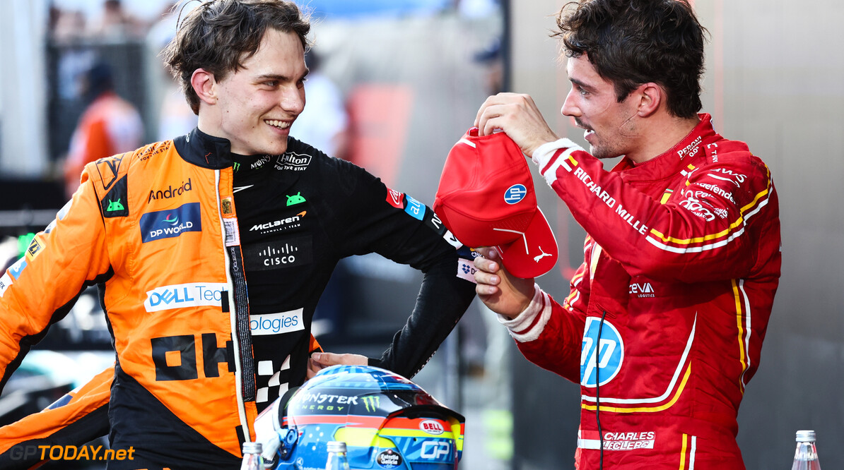 Formula One World Championship
Oscar Piastri (AUS), McLaren Charles Leclerc (FRA), Scuderia Ferrari 
15.09.2024. Formula 1 World Championship, Rd 17, Azerbaijan Grand Prix, Baku Street Circuit, Azerbaijan, Race Day.
- www.xpbimages.com, EMail: requests@xpbimages.com (C) Copyright: Charniaux / XPB Images
Motor Racing - Formula One World Championship - Azerbaijan Grand Prix - Race Day - Baku, Azerbaijan
XPB Images
Baku
Azerbaijan

Formel1 Formel F1 Formula 1 Formula1 GP Grand Prix one Circuit Baku Azerbaijan Sunday September 15 09 9 2024 Podium Portrait