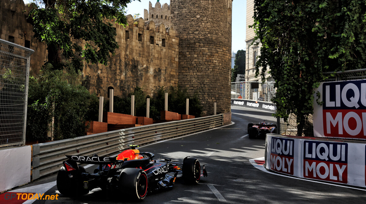 Formula One World Championship
Sergio Perez (MEX) Red Bull Racing RB20.

15.09.2024. Formula 1 World Championship, Rd 17, Azerbaijan Grand Prix, Baku Street Circuit, Azerbaijan, Race Day.

- www.xpbimages.com, EMail: requests@xpbimages.com (C) Copyright: Bearne / XPB Images
Motor Racing - Formula One World Championship - Azerbaijan Grand Prix - Race Day - Baku, Azerbaijan
XPB Images
Baku
Azerbaijan

Formel1 Formel F1 Formula 1 Formula1 GP Grand Prix one Circuit Baku Azerbaijan Sunday September 15 09 9 2024 Race Action Track Sergio P?rez Sergio P?rez Mendoza Checo Perez Checo P?rez