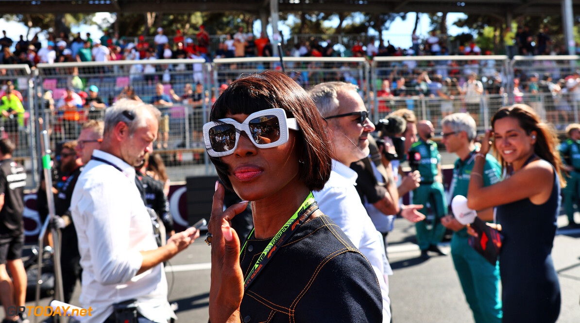 Formula One World Championship
Naomi Campbell (GBR) on the grid.

15.09.2024. Formula 1 World Championship, Rd 17, Azerbaijan Grand Prix, Baku Street Circuit, Azerbaijan, Race Day.

- www.xpbimages.com, EMail: requests@xpbimages.com (C) Copyright: Charniaux / XPB Images
Motor Racing - Formula One World Championship - Azerbaijan Grand Prix - Race Day - Baku, Azerbaijan
XPB Images
Baku
Azerbaijan

Formel1 Formel F1 Formula 1 Formula1 GP Grand Prix one Circuit Baku Azerbaijan Sunday September 15 09 9 2024 Grid Portrait