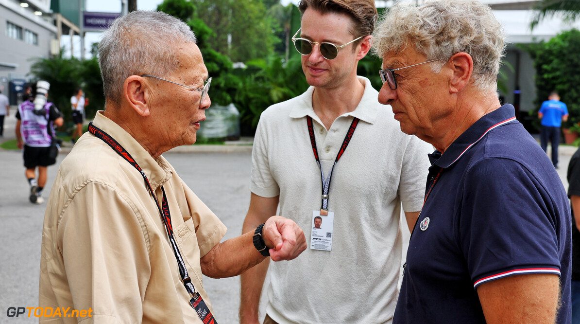 Formula One World Championship
(L to R): Colin Syn (SIN) Singapore GP Promotor with Carsten Tilke (GER) Circuit Designer and Hermann Tilke (GER) Circuit Designer.

19.09.2024. Formula 1 World Championship, Rd 18, Singapore Grand Prix, Marina Bay Street Circuit, Singapore, Preparation Day.

- www.xpbimages.com, EMail: requests@xpbimages.com (C) Copyright: Batchelor / XPB Images
Motor Racing - Formula One World Championship - Singapore Grand Prix - Preparation Day - Singapore, Singapore
XPB Images
Singapore
Singapore

Formel1 Formel F1 Formula 1 Formula1 GP Grand Prix one Marina Bay Street Circuit September Thursday Singapore 19 09 9 2024 Banner Oliver