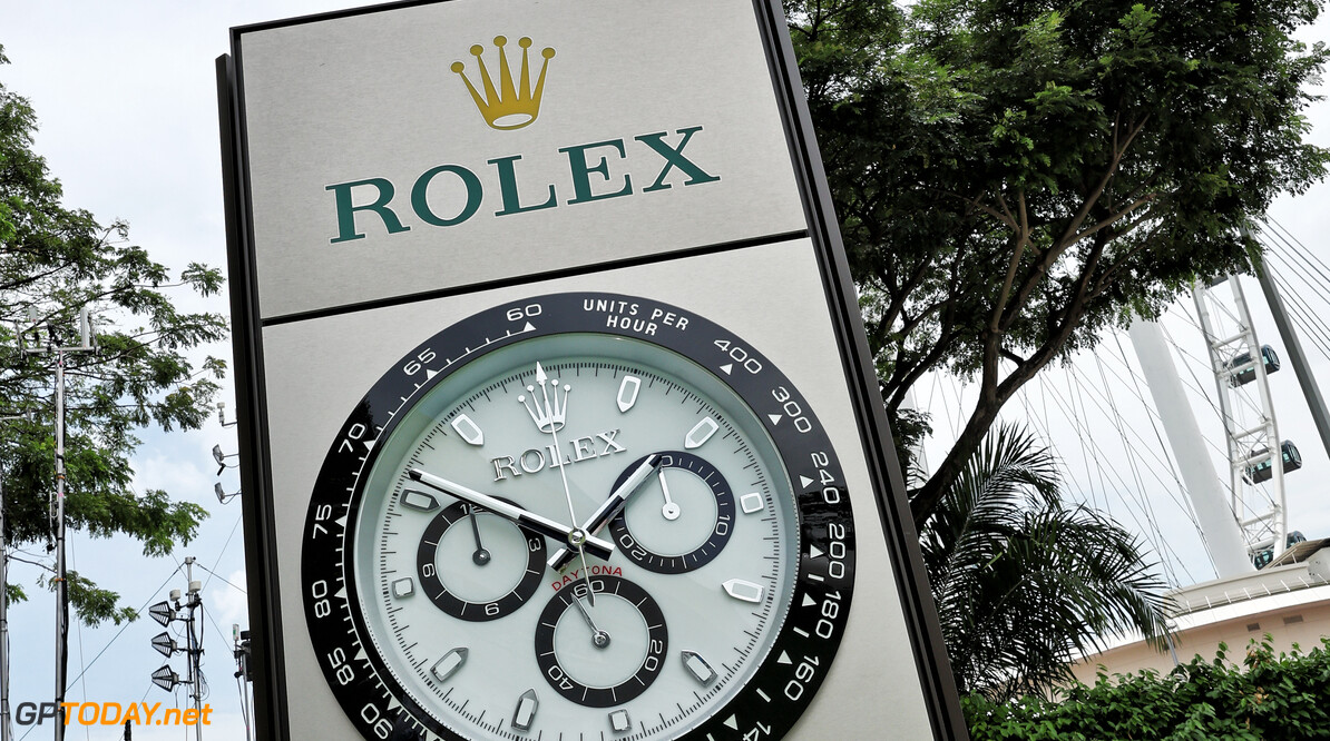 Formula One World Championship
Circuit atmosphere - Rolex clock in the paddock.

19.09.2024. Formula 1 World Championship, Rd 18, Singapore Grand Prix, Marina Bay Street Circuit, Singapore, Preparation Day.

- www.xpbimages.com, EMail: requests@xpbimages.com (C) Copyright: Moy / XPB Images
Motor Racing - Formula One World Championship - Singapore Grand Prix - Preparation Day - Singapore, Singapore
XPB Images
Singapore
Singapore

Formel1 Formel F1 Formula 1 Formula1 GP Grand Prix one Marina Bay Street Circuit September Thursday Singapore 19 09 9 2024 Atmosphere