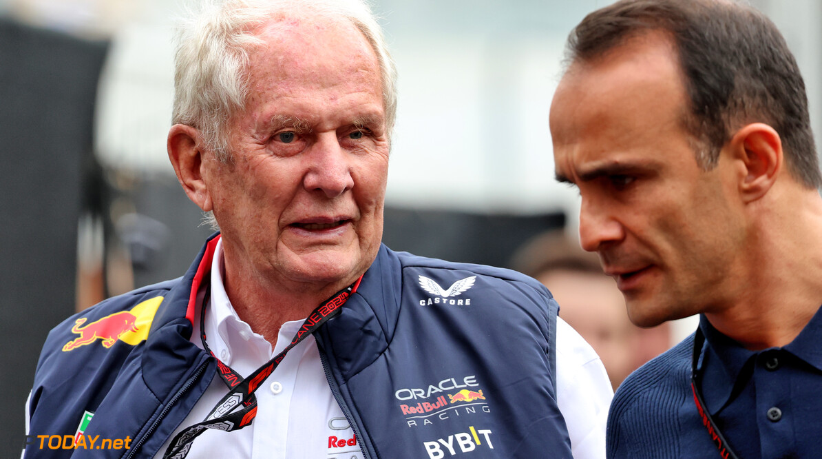 Formula One World Championship
(L to R): Dr Helmut Marko (AUT) Red Bull Motorsport Consultant with Oliver Mintzlaff (GER) Red Bull Managing Director.

18.10.2024. Formula 1 World Championship, Rd 19, United States Grand Prix, Austin, Texas, USA, Sprint Qualifying Day

 - www.xpbimages.com, EMail: requests@xpbimages.com (C) Copyright: Rew / XPB Images
Motor Racing - Formula One World Championship - United States Grand Prix - Sprint Qualifying Day - Austin, USA
XPB Images
Austin
USA

Formel1 Formel F1 Formula 1 Formula1 GP Grand Prix one Circuit of The Americas COTA Texas USA United States of America Friday October 18 10 2024 Portrait Oli Oliver