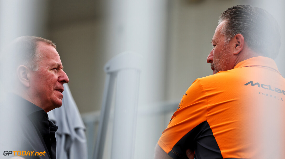 Formula One World Championship
(L to R): Martin Brundle (GBR) Sky Sports F1 Commentator and Zak Brown (USA) McLaren Executive Director.

17.10.2024. Formula 1 World Championship, Rd 19, United States Grand Prix, Austin, Texas, USA, Preparation Day.

 - www.xpbimages.com, EMail: requests@xpbimages.com (C) Copyright: Rew / XPB Images
Motor Racing - Formula One World Championship - United States Grand Prix - Preparation Day - Austin, USA
XPB Images
Austin
USA

Formel1 Formel F1 Formula 1 Formula1 GP Grand Prix one Circuit of The Americas Thursday COTA Texas USA United States of America October 17 10 2024