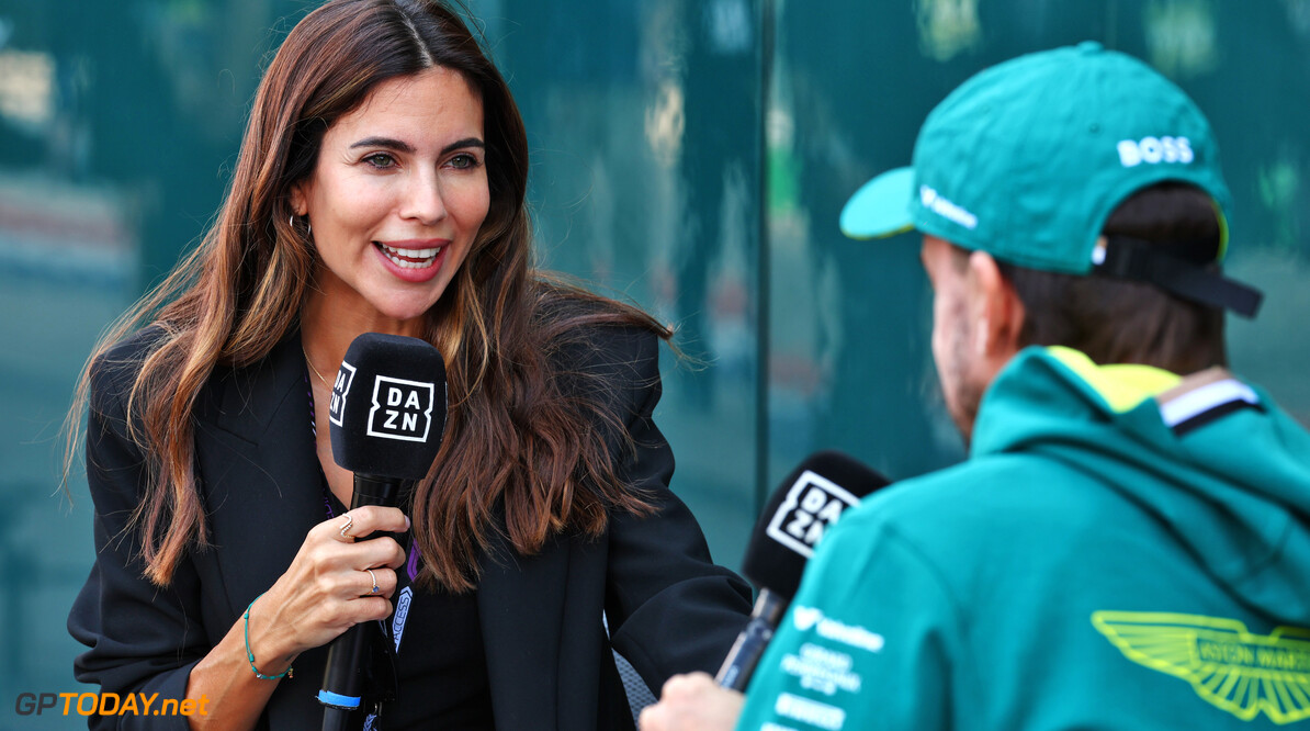 Formula One World Championship
(L to R): Melissa Jimenez Dionisio (ESP) DAZN F1 TV Presenter with Fernando Alonso (ESP) Aston Martin F1 Team.

17.10.2024. Formula 1 World Championship, Rd 19, United States Grand Prix, Austin, Texas, USA, Preparation Day.

 - www.xpbimages.com, EMail: requests@xpbimages.com (C) Copyright: Coates / XPB Images
Motor Racing - Formula One World Championship - United States Grand Prix - Preparation Day - Austin, USA
XPB Images
Austin
USA

Formel1 Formel F1 Formula 1 Formula1 GP Grand Prix one Circuit of The Americas Thursday COTA Texas USA United States of America October 17 10 2024