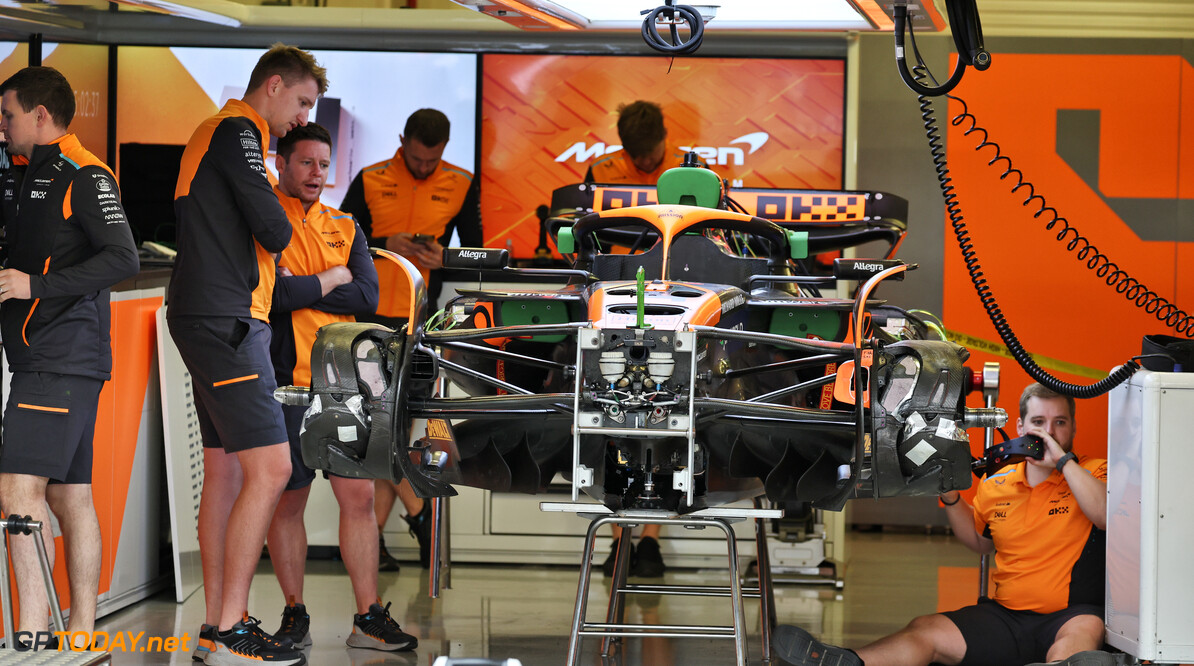 Formula One World Championship
McLaren MCL38 prepared in the pit garage.

24.10.2024. Formula 1 World Championship, Rd 20, Mexican Grand Prix, Mexico City, Mexico, Preparation Day.

- www.xpbimages.com, EMail: requests@xpbimages.com (C) Copyright: Moy / XPB Images
Motor Racing - Formula One World Championship - Mexican Grand Prix - Preparation Day - Mexico City, Mexico
XPB Images
Mexico City
Mexico

Formel1 Formel F1 Formula 1 Formula1 GP Grand Prix Thursday October Mexico Mexico City Mexican Autodromo Hermanos 24 10 2024