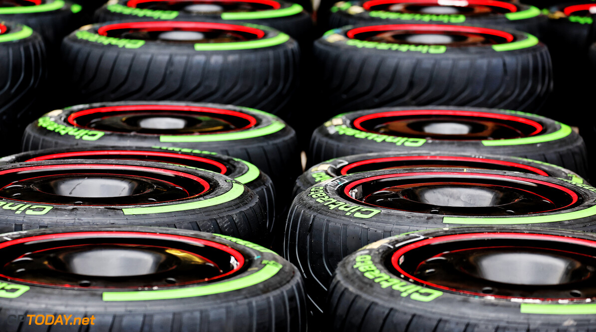 Formula One World Championship
Wet Pirelli tyres.

24.10.2024. Formula 1 World Championship, Rd 20, Mexican Grand Prix, Mexico City, Mexico, Preparation Day.

- www.xpbimages.com, EMail: requests@xpbimages.com (C) Copyright: Moy / XPB Images
Motor Racing - Formula One World Championship - Mexican Grand Prix - Preparation Day - Mexico City, Mexico
XPB Images
Mexico City
Mexico

Formel1 Formel F1 Formula 1 Formula1 GP Grand Prix Thursday October Mexico Mexico City Mexican Autodromo Hermanos 24 10 2024 Tyre Tire Tyres Tires Rain Spray