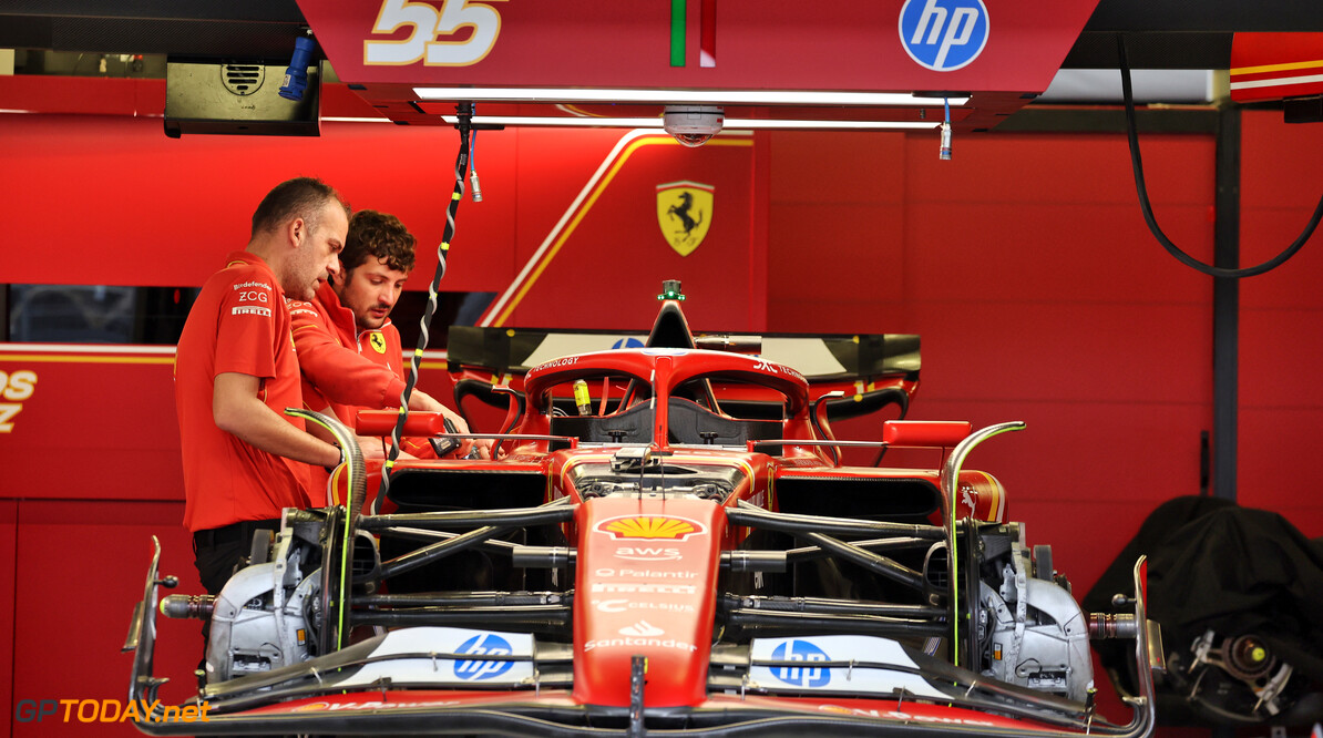 Formula One World Championship
Ferrari SF-24 of Carlos Sainz Jr (ESP) Ferrari prepared in the pit garage.

24.10.2024. Formula 1 World Championship, Rd 20, Mexican Grand Prix, Mexico City, Mexico, Preparation Day.

- www.xpbimages.com, EMail: requests@xpbimages.com (C) Copyright: Moy / XPB Images
Motor Racing - Formula One World Championship - Mexican Grand Prix - Preparation Day - Mexico City, Mexico
XPB Images
Mexico City
Mexico

Formel1 Formel F1 Formula 1 Formula1 GP Grand Prix Thursday October Mexico Mexico City Mexican Autodromo Hermanos 24 10 2024 Jnr Junior Jnr. Jr.