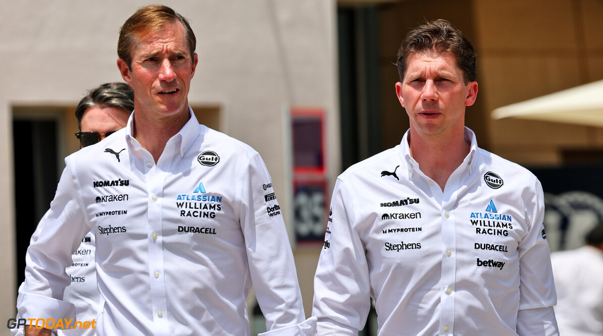 Formula One World Championship
(L to R): James Matthews (GBR) Eden Rock Group CEO - Atlassian Williams Racing Board Member with James Vowles (GBR) Atlassian Williams Racing Team Principal.

11.04.2025. Formula 1 World Championship, Rd 4, Bahrain Grand Prix, Sakhir, Bahrain, Practice Day

- www.xpbimages.com, EMail: requests@xpbimages.com (C) Copyright: Moy / XPB Images
Motor Racing - Formula One World Championship - Bahrain Grand Prix - Practice Day - Sakhir, Bahrain
xpbimages.com
Sakhir
Bahrain

Formel1 Formel F1 Formula 1 Formula1 GP Grand Prix one Bahrain International Circuit BIC Manama Bahrain Sakhir Friday April 11 04 4 2025 Portrait Chief Executive Officer