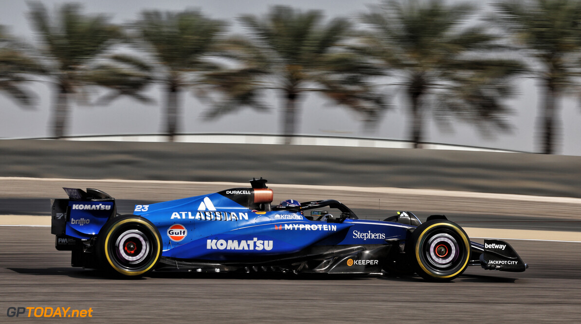 Formula One World Championship
Alexander Albon (THA) Atlassian Williams Racing FW47.

11.04.2025. Formula 1 World Championship, Rd 4, Bahrain Grand Prix, Sakhir, Bahrain, Practice Day

- www.xpbimages.com, EMail: requests@xpbimages.com (C) Copyright: Moy / XPB Images
Motor Racing - Formula One World Championship - Bahrain Grand Prix - Practice Day - Sakhir, Bahrain
xpbimages.com
Sakhir
Bahrain

Formel1 Formel F1 Formula 1 Formula1 GP Grand Prix one Bahrain International Circuit BIC Manama Bahrain Sakhir Friday April 11 04 4 2025 Action Track Alex Albon