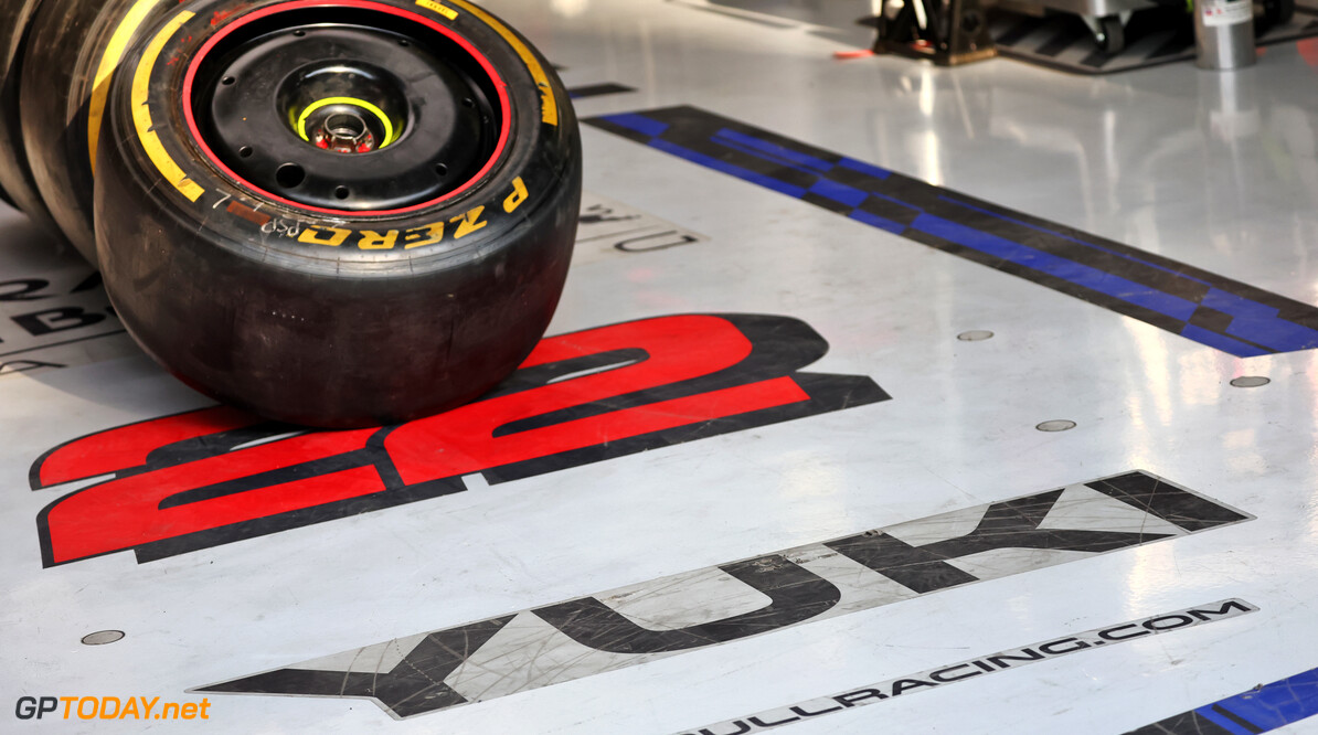 Formula One World Championship
Pirelli tyres for Yuki Tsunoda (JPN) Red Bull Racing in the pit garage.

12.04.2025. Formula 1 World Championship, Rd 4, Bahrain Grand Prix, Sakhir, Bahrain, Qualifying Day.

- www.xpbimages.com, EMail: requests@xpbimages.com (C) Copyright: Batchelor / XPB Images
Motor Racing - Formula One World Championship - Bahrain Grand Prix - Qualifying Day - Sakhir, Bahrain
xpbimages.com
Sakhir
Bahrain

Formel1 Formel F1 Formula 1 Formula1 GP Grand Prix one Bahrain International Circuit BIC Manama Bahrain Sakhir Saturday April 12 04 4 2025 Practice Portrait Tyre Tire Tyres Tires