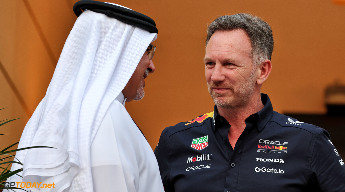 Formula One World Championship
(L to R): Crown Prince Shaikh Salman bin Isa Hamad Al Khalifa (BRN) with Christian Horner (GBR) Red Bull Racing Team Principal.

12.04.2025. Formula 1 World Championship, Rd 4, Bahrain Grand Prix, Sakhir, Bahrain, Qualifying Day.

- www.xpbimages.com, EMail: requests@xpbimages.com (C) Copyright: Moy / XPB Images
Motor Racing - Formula One World Championship - Bahrain Grand Prix - Qualifying Day - Sakhir, Bahrain
xpbimages.com
Sakhir
Bahrain

Formel1 Formel F1 Formula 1 Formula1 GP Grand Prix one Bahrain International Circuit BIC Manama Bahrain Sakhir Saturday April 12 04 4 2025 Portrait