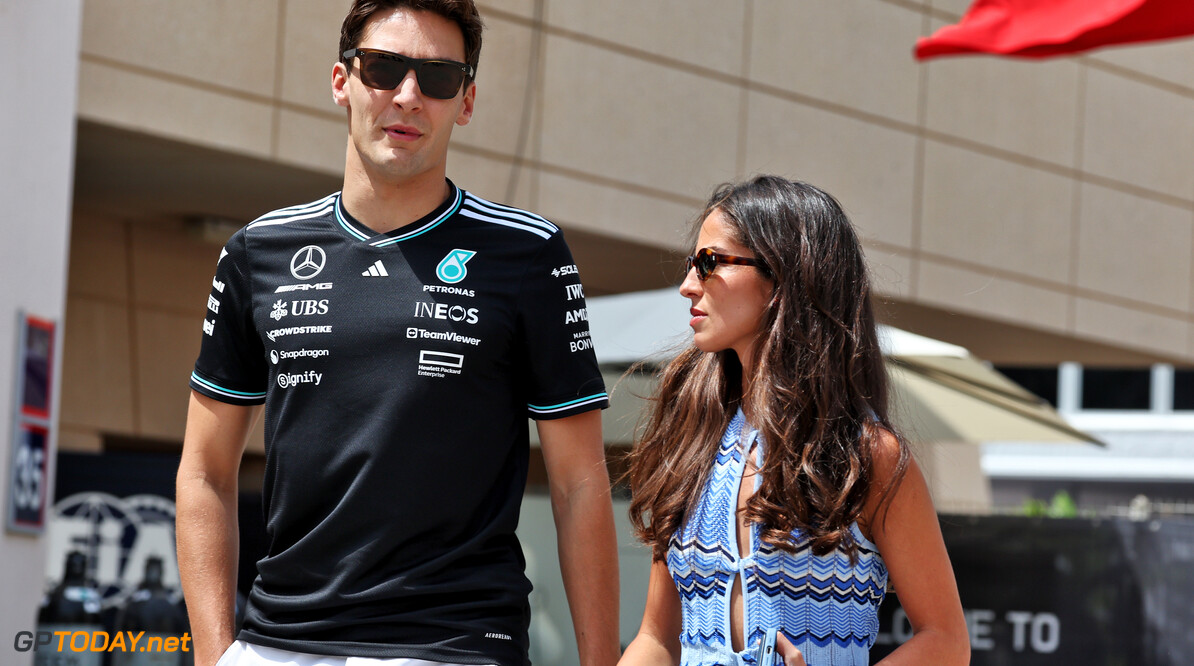 Formula One World Championship
(L to R): George Russell (GBR) Mercedes AMG F1 with his girlfriend Carmen Montero Mundt.

13.04.2025. Formula 1 World Championship, Rd 4, Bahrain Grand Prix, Sakhir, Bahrain, Race Day.

- www.xpbimages.com, EMail: requests@xpbimages.com (C) Copyright: Moy / XPB Images
Motor Racing - Formula One World Championship - Bahrain Grand Prix - Race Day - Sakhir, Bahrain
xpbimages.com
Sakhir
Bahrain

Formel1 Formel F1 Formula 1 Formula1 GP Grand Prix one Bahrain International Circuit BIC Manama Bahrain Sakhir Sunday April 13 04 4 2025 Portrait