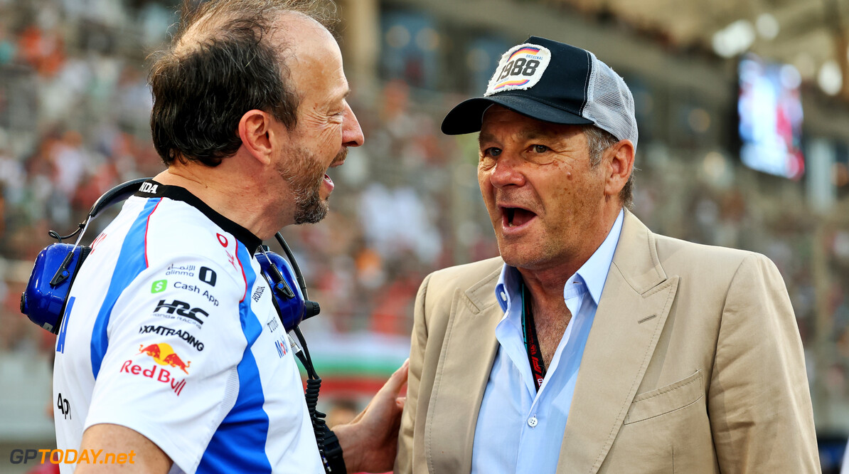 Formula One World Championship
(L to R): Peter Bayer (AUT) Racing Bulls Chief Executive Officer with Gerhard Berger (AUT) on the grid.

13.04.2025. Formula 1 World Championship, Rd 4, Bahrain Grand Prix, Sakhir, Bahrain, Race Day.

- www.xpbimages.com, EMail: requests@xpbimages.com (C) Copyright: Batchelor / XPB Images
Motor Racing - Formula One World Championship - Bahrain Grand Prix - Race Day - Sakhir, Bahrain
xpbimages.com
Sakhir
Bahrain

Formel1 Formel F1 Formula 1 Formula1 GP Grand Prix one Bahrain International Circuit BIC Manama Bahrain Sakhir Sunday April 13 04 4 2025 Grid Portrait Visa Cash App Racing Bulls CEO