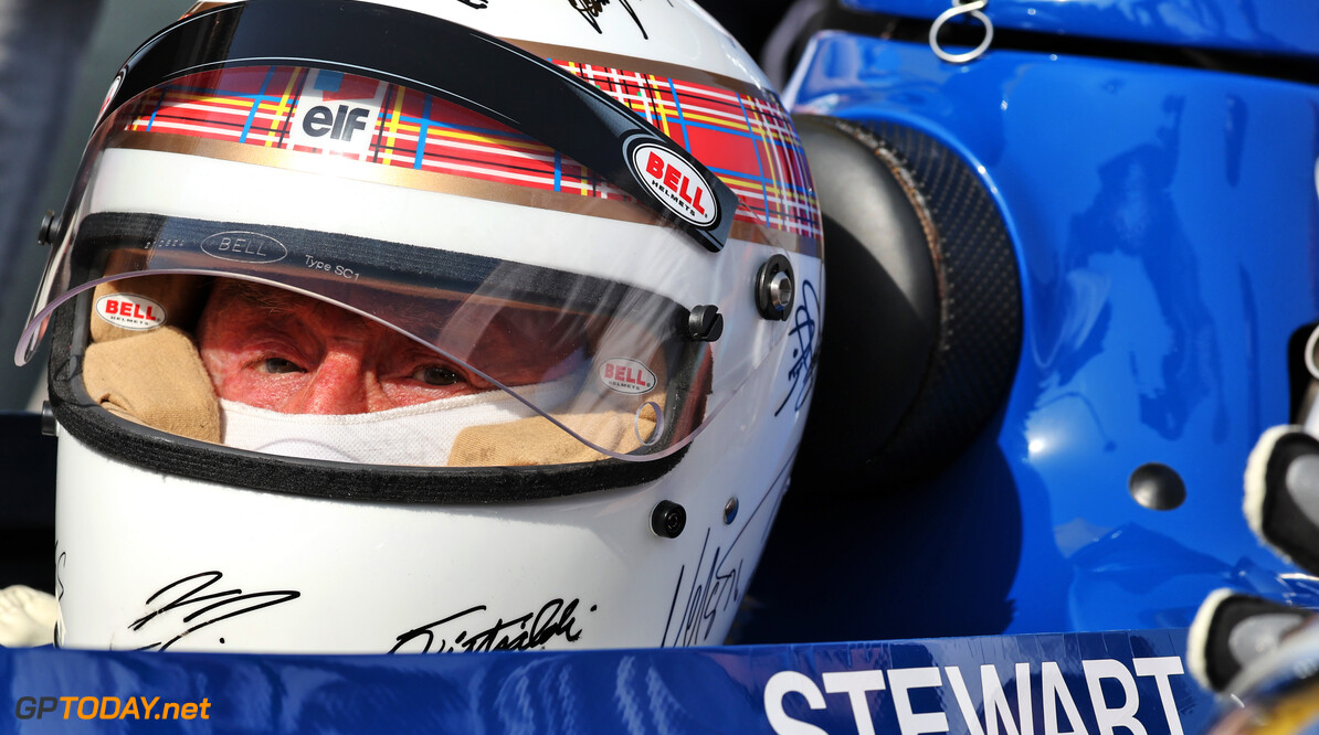 Formula One World Championship
Jackie Stewart (GBR) in his 1973 Tyrrell 006, wearing a helmet signed by all the living F1 World Champions.

13.04.2025. Formula 1 World Championship, Rd 4, Bahrain Grand Prix, Sakhir, Bahrain, Race Day.

- www.xpbimages.com, EMail: requests@xpbimages.com (C) Copyright: Moy / XPB Images
Motor Racing - Formula One World Championship - Bahrain Grand Prix - Race Day - Sakhir, Bahrain
xpbimages.com
Sakhir
Bahrain

Formel1 Formel F1 Formula 1 Formula1 GP Grand Prix one Bahrain International Circuit BIC Manama Bahrain Sakhir Sunday April 13 04 4 2025 Banner Portrait