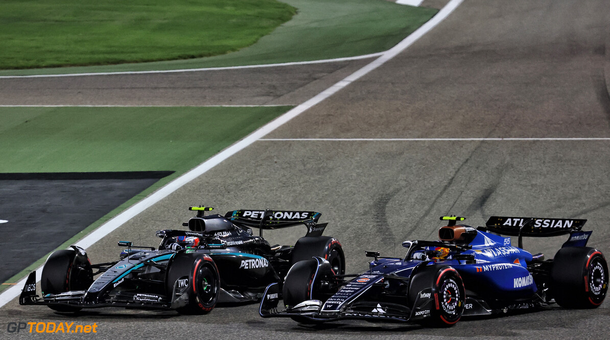 Formula One World Championship
Andrea Kimi Antonelli (ITA) Mercedes AMG F1 W16 and Carlos Sainz (ESP) Atlassian Williams Racing FW46 battle for position.

13.04.2025. Formula 1 World Championship, Rd 4, Bahrain Grand Prix, Sakhir, Bahrain, Race Day.

- www.xpbimages.com, EMail: requests@xpbimages.com (C) Copyright: Batchelor / XPB Images
Motor Racing - Formula One World Championship - Bahrain Grand Prix - Race Day - Sakhir, Bahrain
xpbimages.com
Sakhir
Bahrain

Formel1 Formel F1 Formula 1 Formula1 GP Grand Prix one Bahrain International Circuit BIC Manama Bahrain Sakhir Sunday April 13 04 4 2025 Race Action Track Jnr Junior Jnr. Jr. Jr
