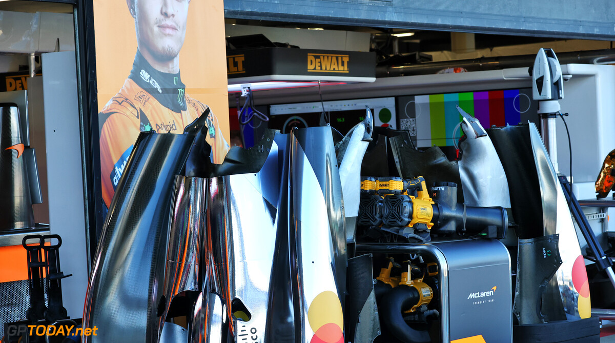 Formula One World Championship
McLaren MCL39 bodywork outside the pit garages.

03.07.2025. Formula 1 World Championship, Rd 12, British Grand Prix, Silverstone, England, Preparation Day.

- www.xpbimages.com, EMail: requests@xpbimages.com (C) Copyright: Batchelor / XPB Images
Motor Racing - Formula One World Championship - British Grand Prix - Preparation Day - Silverstone, England
XPB Images
Silverstone
England

July Formel1 Formel F1 Formula 1 Formula1 GP Grand Prix one Thursday Circuit Silverstone England Britain British United Kingdom UK 03 3 07 7 2025