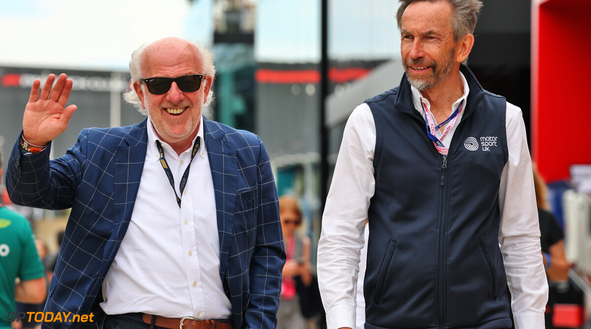 Formula One World Championship
(L to R): David Richards (GBR) Prodrive Chairman with Hugh Chambers (GBR) Motorsport UK Chief Executive Officer.

04.07.2025. Formula 1 World Championship, Rd 12, British Grand Prix, Silverstone, England, Practice Day.

- www.xpbimages.com, EMail: requests@xpbimages.com (C) Copyright: Batchelor / XPB Images
Motor Racing - Formula One World Championship - British Grand Prix - Practice Day - Silverstone, England
XPB Images
Silverstone
England

July Formel1 Formel F1 Formula 1 Formula1 GP Grand Prix one Circuit Silverstone England Britain British United Kingdom UK Friday 04 4 07 7 2025 Portrait CEO Dave