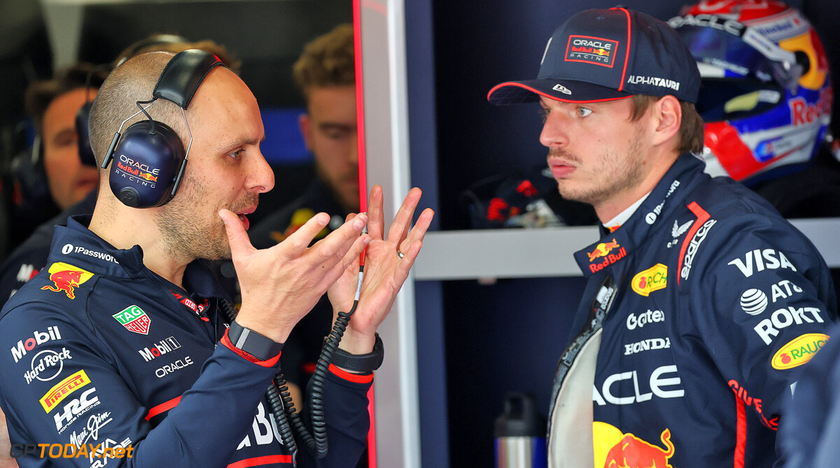 Formula One World Championship
(L to R): Gianpiero Lambiase (ITA) Red Bull Racing Head of Racing with Max Verstappen (NLD) Red Bull Racing.

04.07.2025. Formula 1 World Championship, Rd 12, British Grand Prix, Silverstone, England, Practice Day.

- www.xpbimages.com, EMail: requests@xpbimages.com (C) Copyright: Batchelor / XPB Images
Motor Racing - Formula One World Championship - British Grand Prix - Practice Day - Silverstone, England
XPB Images
Silverstone
England

July Formel1 Formel F1 Formula 1 Formula1 GP Grand Prix one Circuit Silverstone England Britain British United Kingdom UK Friday 04 4 07 7 2025 Portrait