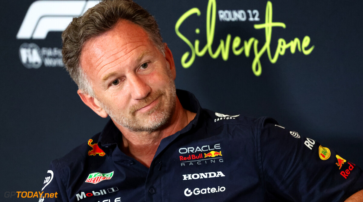 Formula One World Championship
Christian Horner (GBR) Red Bull Racing Team Principal in the FIA Press Conference.

04.07.2025. Formula 1 World Championship, Rd 12, British Grand Prix, Silverstone, England, Practice Day.

- www.xpbimages.com, EMail: requests@xpbimages.com (C) Copyright: Charniaux / XPB Images
Motor Racing - Formula One World Championship - British Grand Prix - Practice Day - Silverstone, England
XPB Images
Silverstone
England

July Formel1 Formel F1 Formula 1 Formula1 GP Grand Prix one Circuit Silverstone England Britain British United Kingdom UK Friday 04 4 07 7 2025 Portrait Press Conference