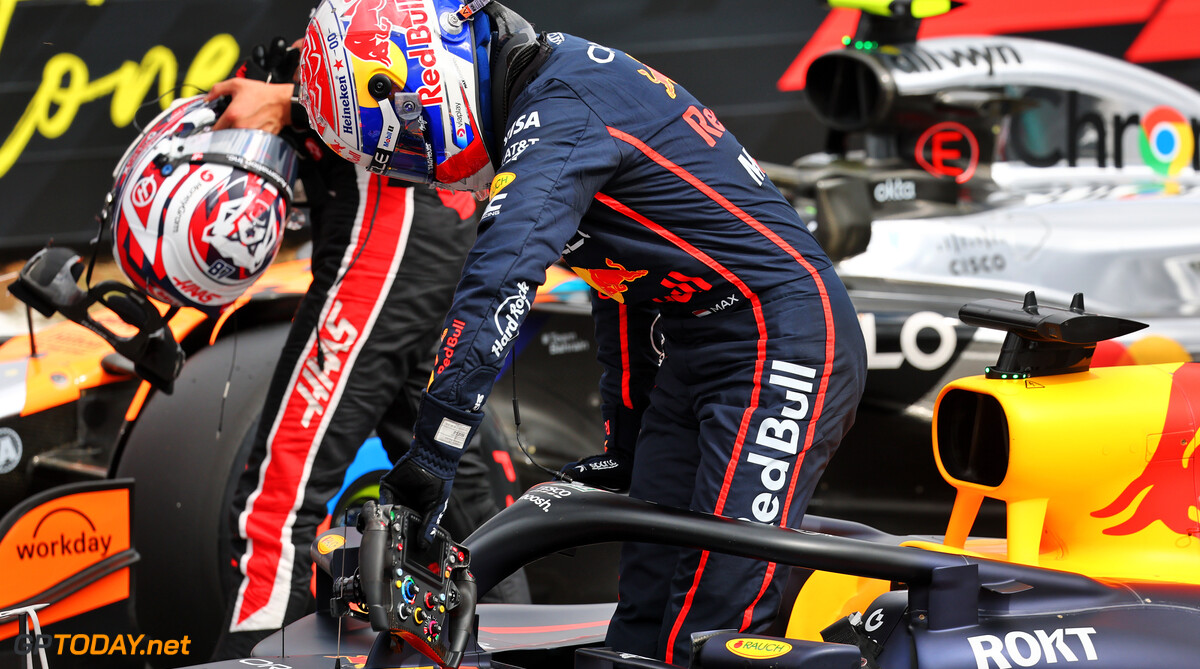 Formula One World Championship
Max Verstappen (NLD) Red Bull Racing RB21 in qualifying parc ferme.

05.07.2025. Formula 1 World Championship, Rd 12, British Grand Prix, Silverstone, England, Qualifying Day.

- www.xpbimages.com, EMail: requests@xpbimages.com (C) Copyright: Batchelor / XPB Images
Motor Racing - Formula One World Championship - British Grand Prix - Qualifying Day - Silverstone, England
XPB Images
Silverstone
England

July Formel1 Formel F1 Formula 1 Formula1 GP Grand Prix one Circuit Silverstone England Britain British United Kingdom UK Saturday 05 5 07 7 2025 Qualifying Portrait