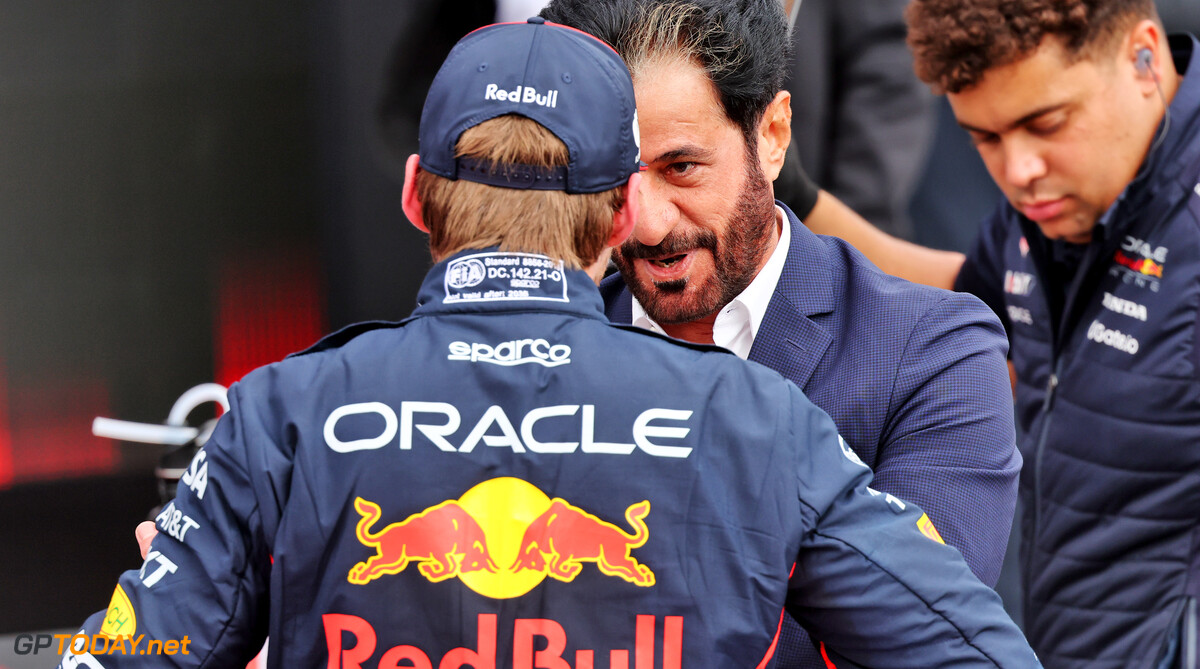 Formula One World Championship
Mohammed Bin Sulayem (UAE) FIA President with pole sitter Max Verstappen (NLD) Red Bull Racing in qualifying parc ferme.

05.07.2025. Formula 1 World Championship, Rd 12, British Grand Prix, Silverstone, England, Qualifying Day.

- www.xpbimages.com, EMail: requests@xpbimages.com (C) Copyright: Batchelor / XPB Images
Motor Racing - Formula One World Championship - British Grand Prix - Qualifying Day - Silverstone, England
XPB Images
Silverstone
England

July Formel1 Formel F1 Formula 1 Formula1 GP Grand Prix one Circuit Silverstone England Britain British United Kingdom UK Saturday 05 5 07 7 2025 Qualifying Portrait Mohammed Ben Sulayem