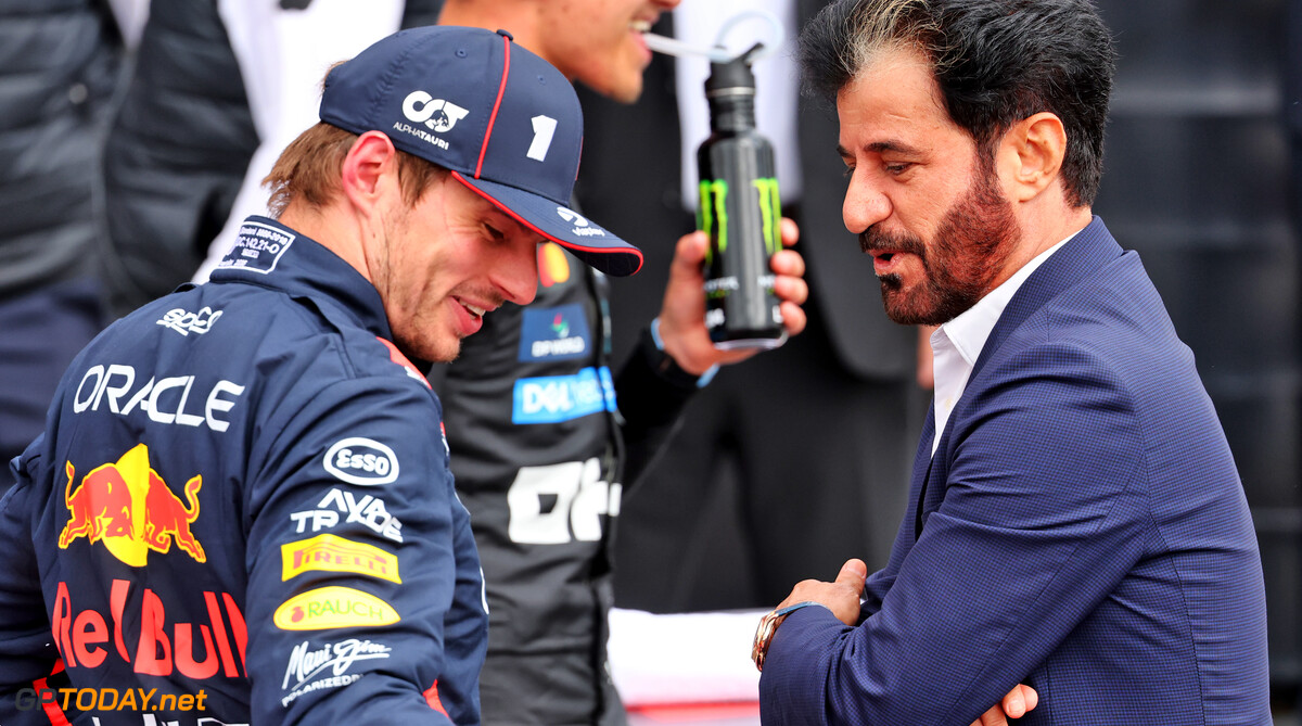 Formula One World Championship
Mohammed Bin Sulayem (UAE) FIA President with pole sitter Max Verstappen (NLD) Red Bull Racing in qualifying parc ferme.

05.07.2025. Formula 1 World Championship, Rd 12, British Grand Prix, Silverstone, England, Qualifying Day.

- www.xpbimages.com, EMail: requests@xpbimages.com (C) Copyright: Batchelor / XPB Images
Motor Racing - Formula One World Championship - British Grand Prix - Qualifying Day - Silverstone, England
XPB Images
Silverstone
England

July Formel1 Formel F1 Formula 1 Formula1 GP Grand Prix one Circuit Silverstone England Britain British United Kingdom UK Saturday 05 5 07 7 2025 Qualifying Portrait Mohammed Ben Sulayem