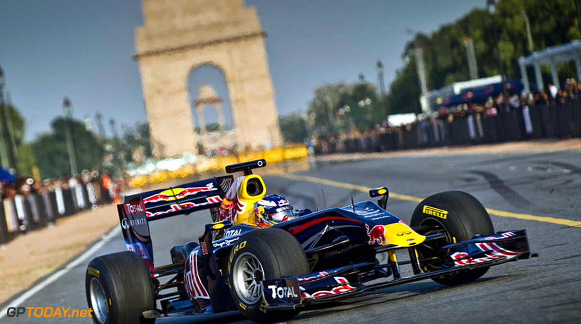 <b>Foto's:</b> Red Bull Racing geeft voorproefje van Formule 1 in Delhi