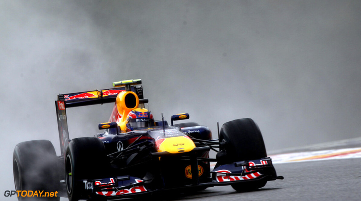 VT3: Mark Webber rijdt snelste tijd in laatste training Spa