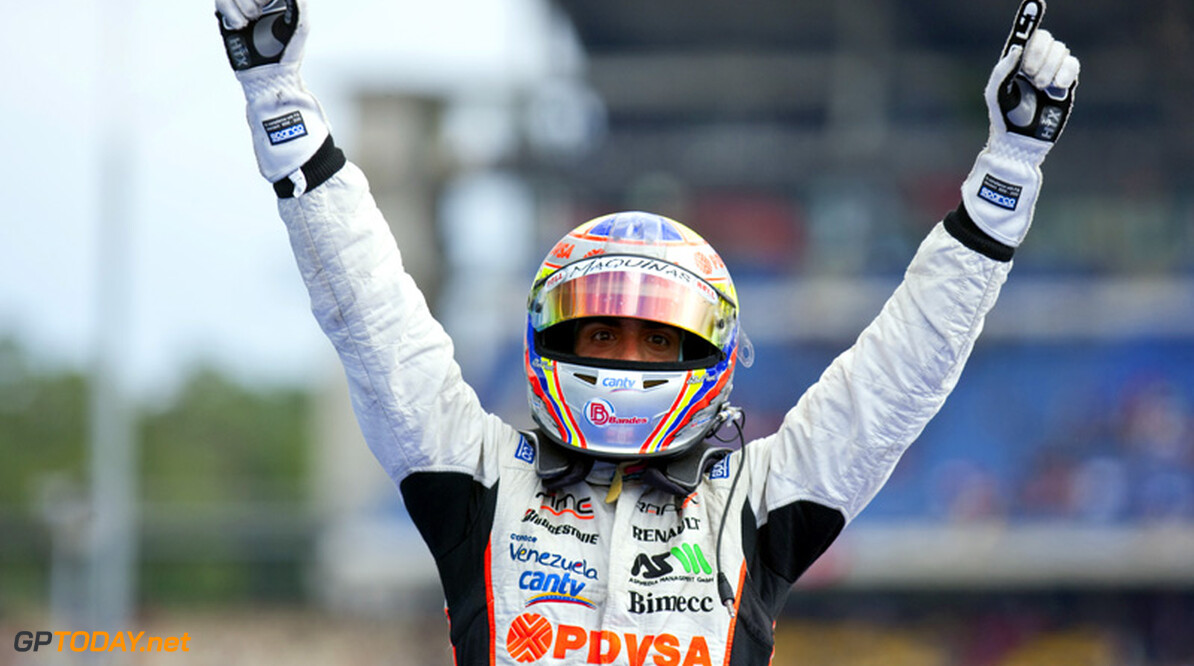 Maldonado bijna kampioen in GP2 Series na spectaculaire race