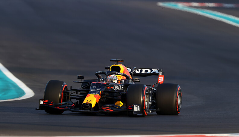 ABU DHABI, UNITED ARAB EMIRATES - DECEMBER 12: Max Verstappen of the Netherlands driving the (33) Red Bull Racing RB16B Honda makes their way to the grid prior to the F1 Grand Prix of Abu Dhabi at Yas Marina Circuit on December 12, 2021 in Abu Dhabi, United Arab Emirates. (Photo by Bryn Lennon/Getty Images) // Getty Images / Red Bull Content Pool  // SI202112120544 // Usage for editorial use only // 
F1 Grand Prix of Abu Dhabi




SI202112120544