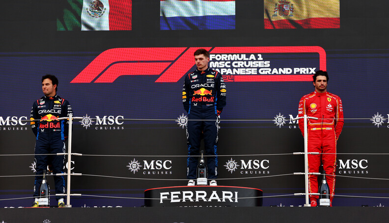Formula One World Championship
The podium (L to...